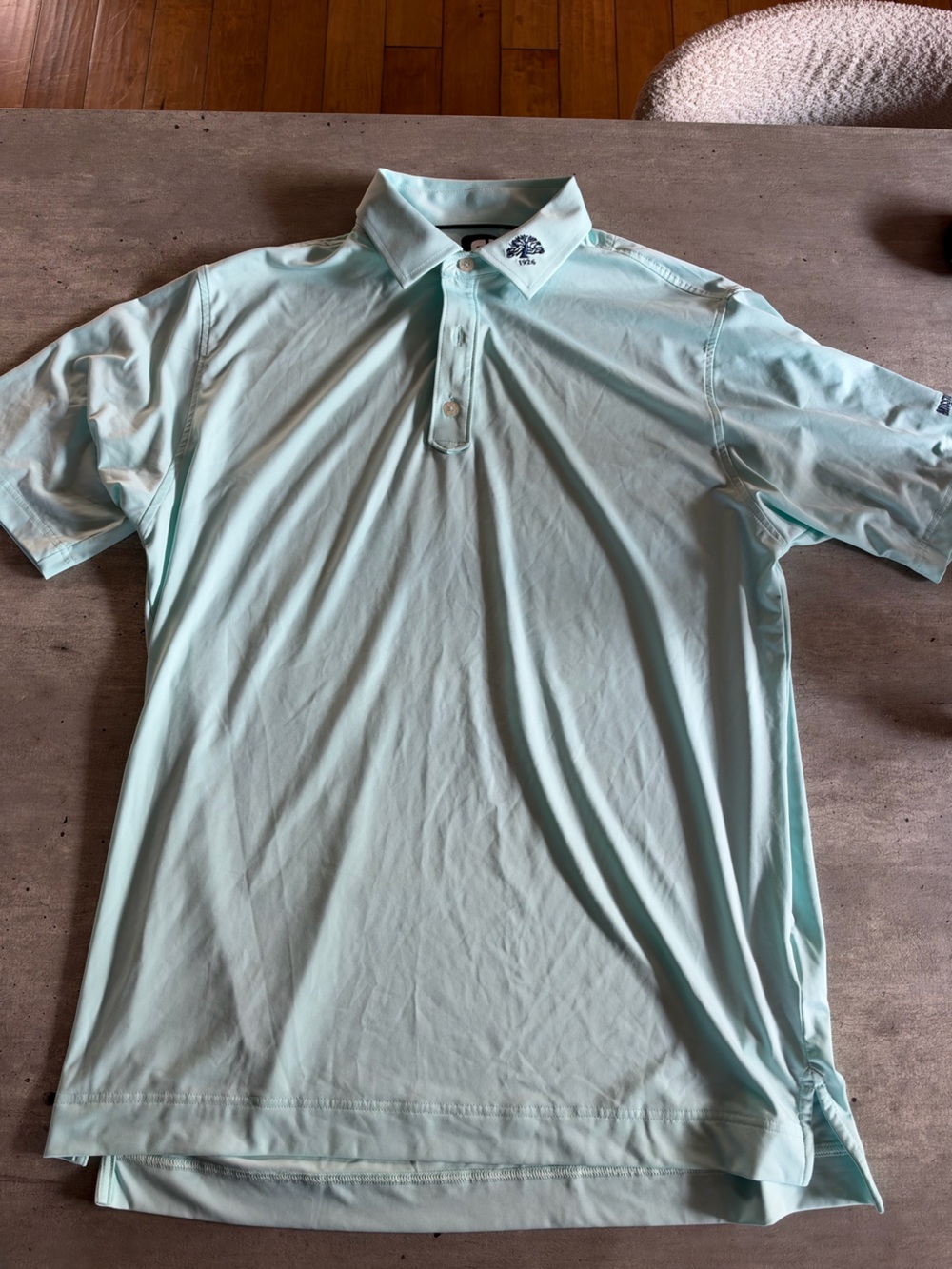 Light Aqua Short-Sleeve Sleep Shirt